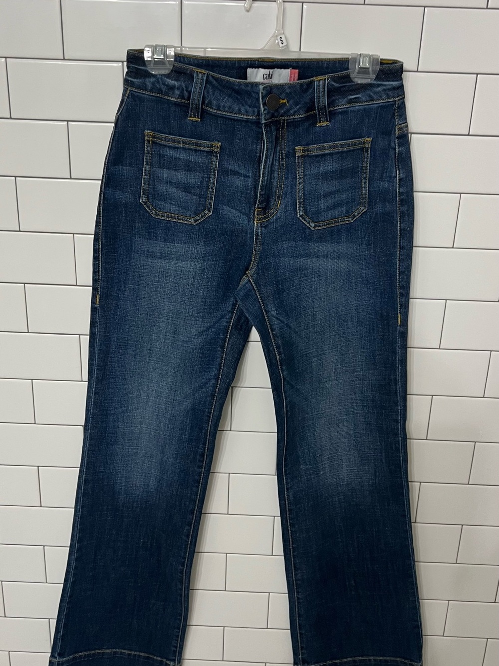 CAbi Dark Blue Patch Pocket Jeans - Size 2